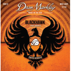 DM8012 Blackhawk Pure Bronze Комплект струн для акустической гитары,с покрытием, 12-53, Dean Markley