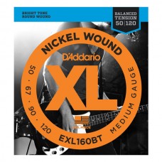 EXL160BT Nickel Wound Комплект струн для бас-гитары, сбаланс. натяжение, Medium, 50-120, D'Addario