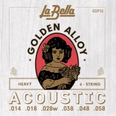 40PH Комплект струн для акустической гитары 14-58 La Bella