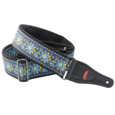 8419612000339 Standard Plus Woodstock II Blue Ремень для гитары, RightOn Straps