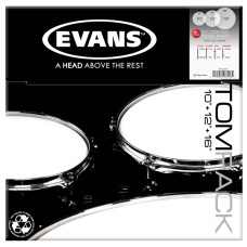 ETP-G1CTD-R G1 Rock Набор пластика для том барабана, с покрытием 10"/12"/16", Evans