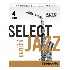 RRS10ASX4H Select Jazz Unfiled Трости для саксофона альт, размер 4, жесткие (Hard), 10шт, Rico