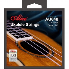 AU048 Комплект струн для укулеле тенор, карбон, Alice