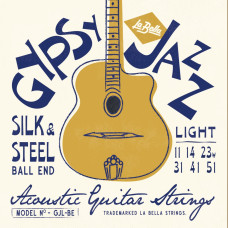 GJL-BE Gypsy Jazz Silk&Steel Комплект струн для акустической гитары, Light, 11-51, шарик, La Bella