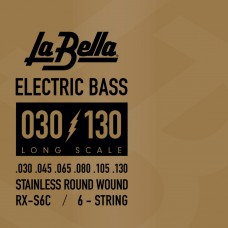 RX-S6C RX – Stainless Комплект струн для 6-струнной бас-гитары, нерж.сталь, 30-130, La Bella