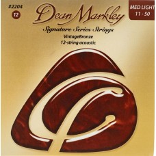 DM2204 Vintage Bronze РљРѕРјРїР»РµРєС‚ СЃС‚СЂСѓРЅ РґР»СЏ 12-СЃС‚СЂСѓРЅРЅРѕР№ Р°РєСѓСЃС‚РёС‡РµСЃРєРѕР№ РіРёС‚Р°СЂС‹, 11-50, Dean Markley