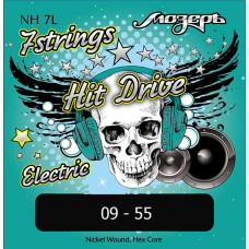 NH-7L Hit Drive Комплект струн для 7-струнной электрогитары, Light, 9-55, никель, Мозеръ