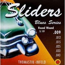 SL109 Blues Sliders Комплект струн для электрогитары, Light, сталь/никель и шелк, 9-43, Thomastik
