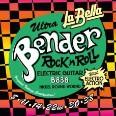 B838 The Bender Ultra Комплект струн для электрогитары, никелированные, 8-38, La Bella
