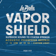 VSA1152 Vapor Shield Комплект струн для акустической гитары, фосф.бронза, 11-52, La Bella