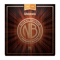 NB1256 Nickel Bronze Комплект струн для акустической гитары, Light Top/Med Bottom, 12-56, D'Addario