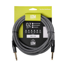 FRS-3(WH/BK) Кабель инструментальный, белый/черный, 3м, Leem FRS-3(WH/BK) Кабель инструментальный, белый/черный, 3м, Leem