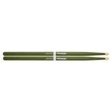 RBH595AW-GREEN 5B Rebound Барабанные палочки, зеленые, смещенный баланс, орех гикори, ProMark