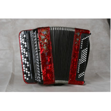 BN-39-RD Баян ученический двухголосный "Тула-210", 55х100-II, красный, Тульская Гармонь