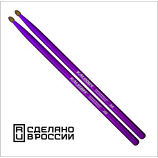 7KLHBVL5A Violet 5A Барабанные палочки, граб, флуоресцентные фиолетовые, Kaledin Drumsticks 7KLHBVL5A Violet 5A Барабанные палочки, граб, флуоресцентные фиолетовые, Kaledin Drumsticks