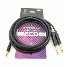 E52-3,5-2J-0300-0 Кабель аудио 3.5-2х6.3мм, 3м, ZZcable