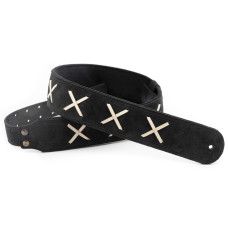 8419612000070 Legend D.G. Black Ремень для гитары, кожаный, черный, RightOn Straps
