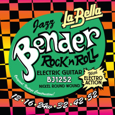 BJ1252 The Bender Jazz Комплект струн для электрогитары, никелированные, 12-52, La Bella BJ1252 The Bender Jazz Комплект струн для электрогитары, никелированные, 12-52, La Bella