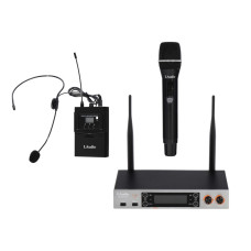 LS-201-MH Беспроводная микрофонная система, ручной и головной микрофон, LAudio