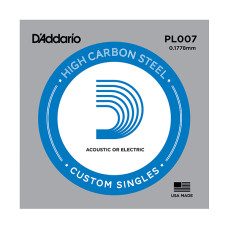 PL007 Plain Steel Отдельная струна без обмотки, сталь, .007, D'Addario PL007 Plain Steel Отдельная струна без обмотки, сталь, .007, D'Addario