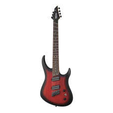 Shturm-7-ms-red-burst Электрогитара 7-струнная мультимензурная, красный санберст, Inspector