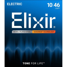 12052 NANOWEB Комплект струн для электрогитары, Light, 10-46, Elixir