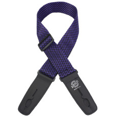 LIS-010-P2-PRCHK Ремень для гитары с блокировкой, фиолетовые шахматы, Lock-It Straps, D'Andrea
