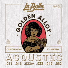 40PCL Комплект струн для акустической гитары 11-52 La Bella