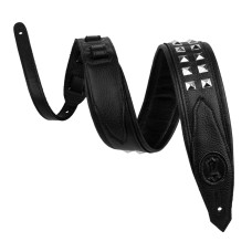 M80GRPDX-BLK Rebel Leathers Series Ремень для гитары, кожаный, черный, Levy's