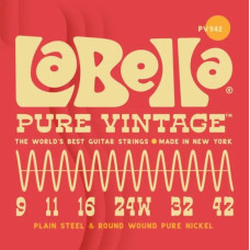 PV942 Pure Vintage Комплект струн для электрогитары, никель, 9-42, La Bella