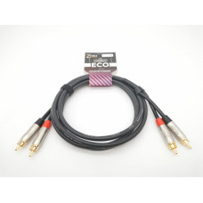E27-2RCA-2RCA-0200-0 Кабель аудио 2хRCA-2хRCA, 2м, ZZcable
