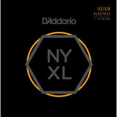 NYXL1059 NYXL Комплект струн для 7-струнной электрогитары, Regular Light, 10-59, D'Addario 