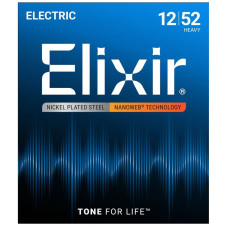 12152 NANOWEB Комплект струн для электрогитары, Heavy, 12-52, Elixir