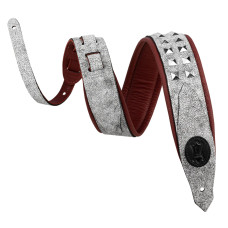 M80GRPDX-WHT Rebel Leathers Series Ремень для гитары, кожаный, белый, Levy's