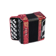 BN-37-RD Баян ученический двухголосный "Тула-209", 92/55х100-II, красный, Тульская Гармонь