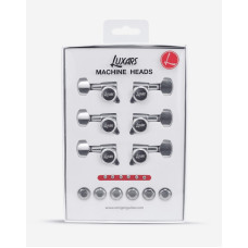 LTA-50A-CR Колки для гитары, локовые, 3+3, хром, Luxars