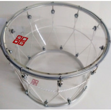 BKA-13Pv Барабан кавказский 13", акрил 31х33см, с верёвкой, прозрачный, Мастерская Бехтеревых