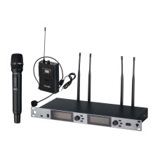LS-302-MH Беспроводная микрофонная система, ручной и головной микрофон, LAudio