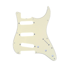 MX1388CM Защитная накладка гитары Fender Stratocaster SSS, 3 слоя, кремовая, Musiclily