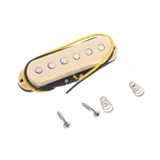 M524 Звукосниматель магнитный сингл, для Fender Strat, бриджевый, кремовый, Musiclily M524 Звукосниматель магнитный сингл, для Fender Strat, бриджевый, кремовый, Musiclily