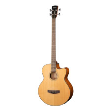AB850F-NAT-BAG Acoustic Bass Series Электро-акустическая бас-гитара, с вырезом, цвет нат-й, Cort