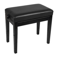 HY-DX14-GLOSS-BLACK Банкетка, черный/черный, искусственная кожа, Rin