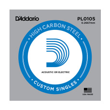 PL0105 Plain Steel Отдельная струна без обмотки, сталь, .0105, D'Addario