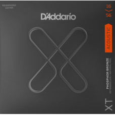 XTAPB1656 XT Комплект струн для акустической гитары, фосф.бронза, 16-56, с покрытием, D'Addario XTAPB1656 XT Комплект струн для акустической гитары, фосф.бронза, 16-56, с покрытием, D'Addario