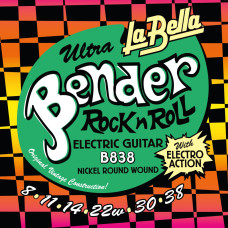 B838 The Bender Ultra Комплект струн для электрогитары, никелированные, 8-38, La Bella