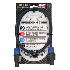 LA-R-SC4/1 - STAGE SERIES (REAN), Акустический кабель, SpeakON, 4 проводника, 1 метр, LAudio LA-R-SC4/1 - STAGE SERIES (REAN), Акустический кабель, SpeakON, 4 проводника, 1 метр, LAudio