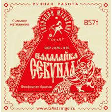 BS7F Комплект струн для балалайки-секунда (сталь+ф/б), Господин Музыкант BS7F Комплект струн для балалайки-секунда (сталь+ф/б), Господин Музыкант