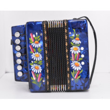 GN-25-BL Гармонь сувенирная "Кроха", голубая, 7х3-I, Тульская Гармонь