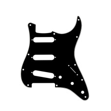 MX0112 Защитная накладка электрогитары Fender Stratocaster, 3 слоя, черная, Musiclily MX0112 Защитная накладка электрогитары Fender Stratocaster, 3 слоя, черная, Musiclily