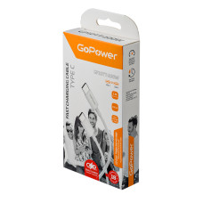 00-00022802 Кабель GP10TT-100W Type-C (m)-Type-C (m) 1.0м, 100W, белый, GoPower 00-00022802 Кабель GP10TT-100W Type-C (m)-Type-C (m) 1.0м, 100W, белый, GoPower